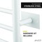 Anzzi Elgon 14Bar Carbon Steel Wall Mounted Electric Towel Warmer Rack in White TW-WM105WH - alternate 2